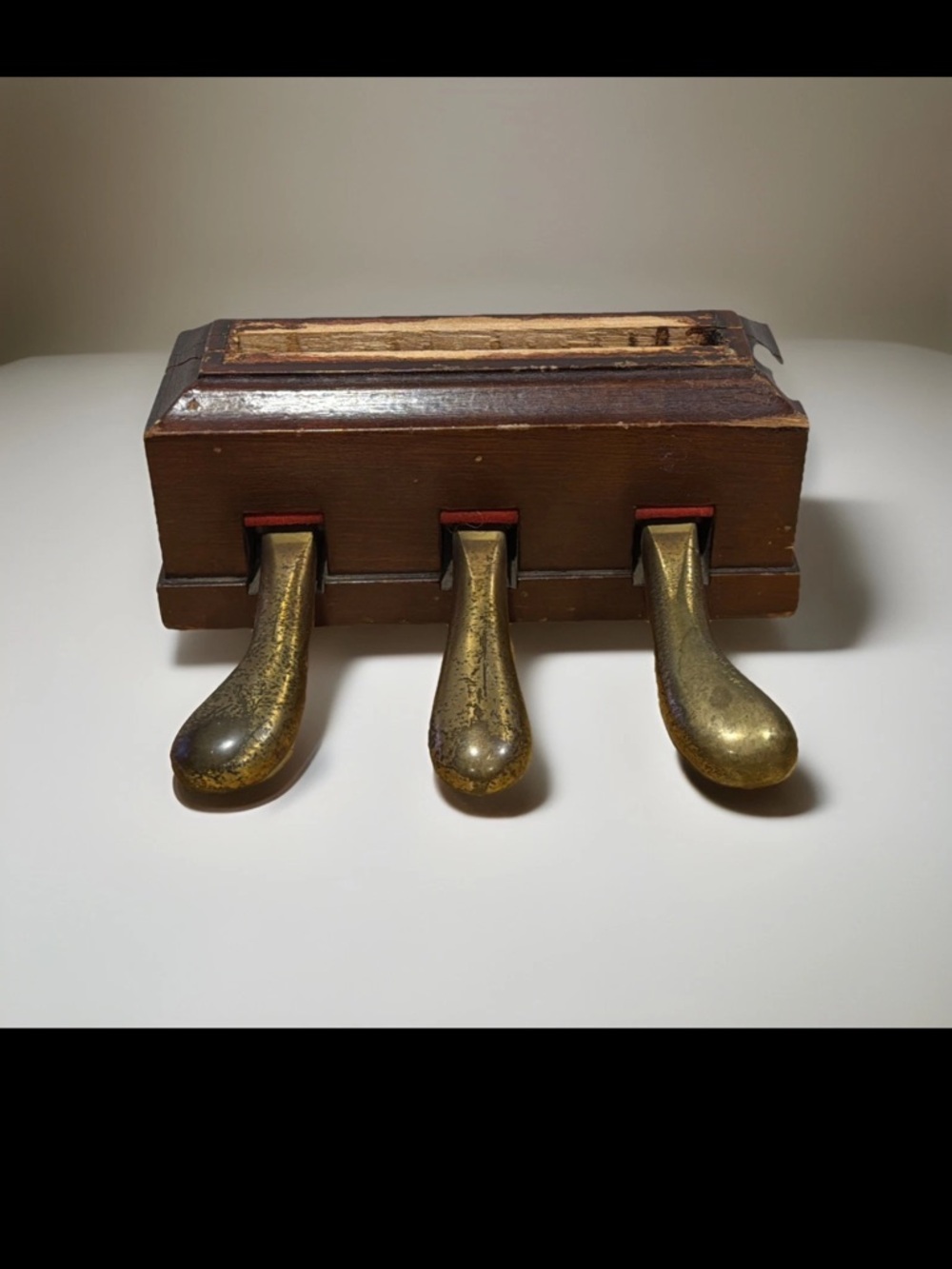 Pedal Set For Piano Used Unrestored Conversation Piece Book Shelf Desk Weight